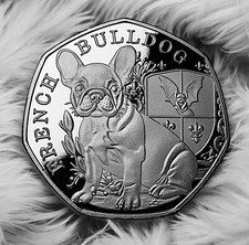 French Bulldog Silver Commemorative Coin. Frenchie/Puppy/Pup/Dog/Love/Lover