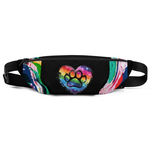 Multicolored fanny pack by fanny paws #445 - Picture 2 of 17