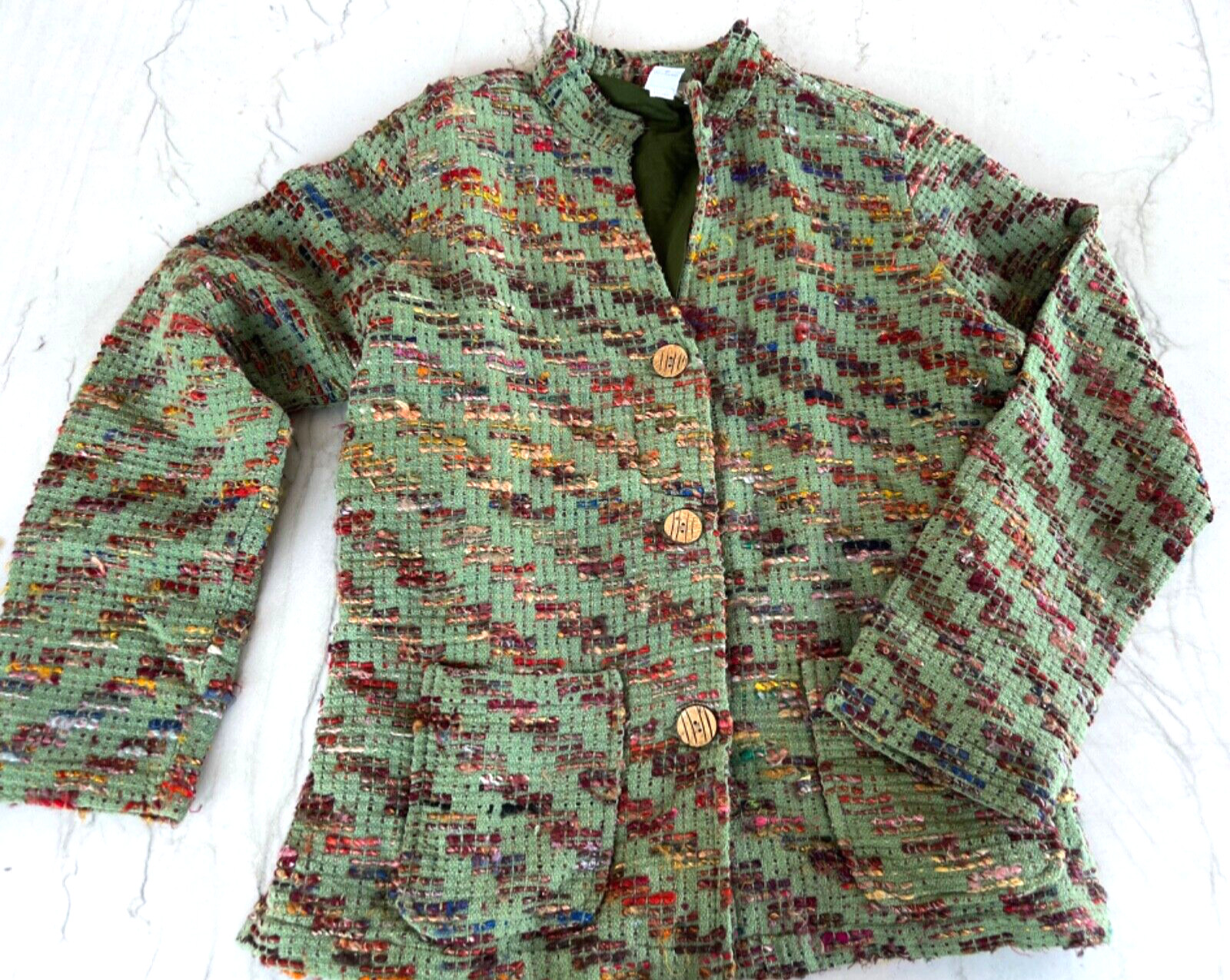 TERRITORY AHEAD Multicolor Button Front Textured … - image 4