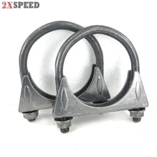 2 Pcs 2.75"-2 3/4" I.D. HEAVY DUTY Universal Exhaust Hanger U Bolt Clamp