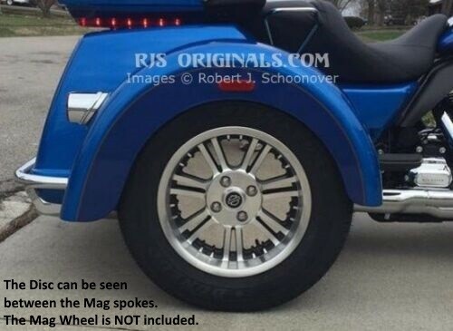 HARLEY DAVIDSON TRI-GLIDE Mirror Polished SS Wheel Disc SET 2009
