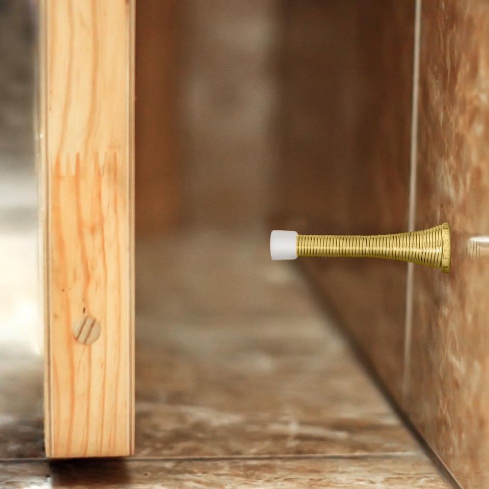 181693 Spring Door Stop, 10Pack, Polished Brass eBay