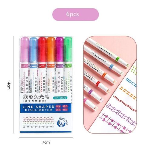 Magic Border Pen, Border Design Penne, Curve Evidenziatore Penne Set, per Disegno - Foto 18 di 18