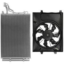PICKOOR Aluminum Electric AC Condenser Cooling Fan Kit For Kia Soul 2014-2016