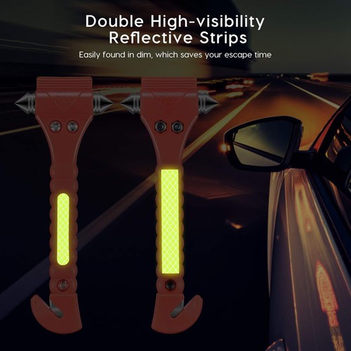 4 Pack Car Glass Window Breaker Seatbelt Cutter Emergency Hammer Scape Tool - Picture 6 of 9