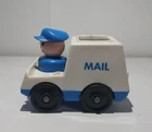 Vintage Fisher Price Little People Mail Rruck With Mail Man