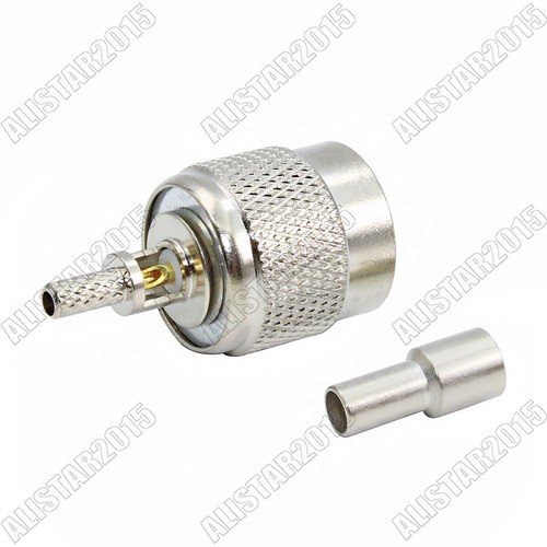 Conector de crimpado recto enchufe macho TNC de 10 piezas para cable coaxial RG316 RG174 LMR100 - Imagen 5 de 5