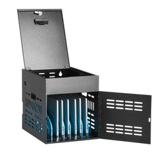VEVOR 8-Device Charging Cabinet for Tablet Laptop Lock Charging Station Black
