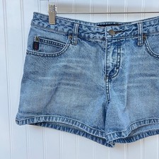 Mudd Y2K Denim Jean Shorts Festival Beach 100 Cotton Distressed Wash Juniors 11