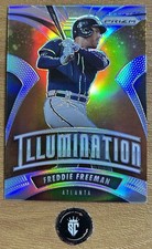 Freddie Freeman 2020 Panini Prizm Baseball Illumination Silver Prizm Insert #I-7