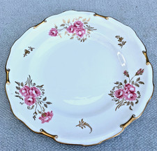 Royal Crown Derby Bone China PINXTON ROSES Gold Scroll Dinner Plate 25cm