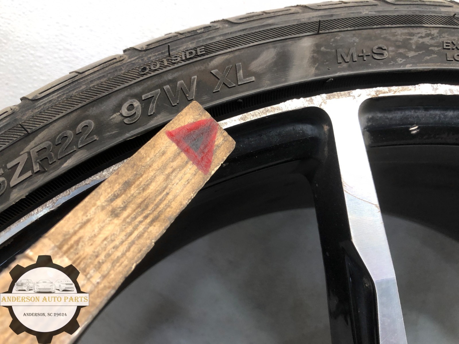 SAVINI BLACK DI FORZA BM12 WHEEL RIM 22X9 TIRE 245/35/R22 # DAMAGED-BENT