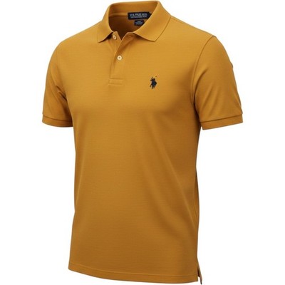 US Polo ASSN Men's  S Polo Shirt Butterscotch Short Sleeve NEW