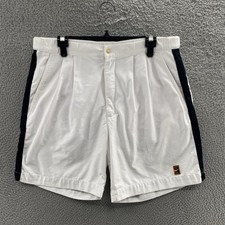 VINTAGE Nike Shorts Men 36 Fits 35 White Challenge Court Tennis 90s Loose Fit