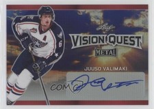 2016 Leaf Metal Vision Quest Red Prismatic 2/2 Juuso Valimaki #VQ-JV3 Auto d8k