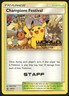 2019 Pokemon SM Black Star Champions Festival Promo-World 19 Staff *Stamped*