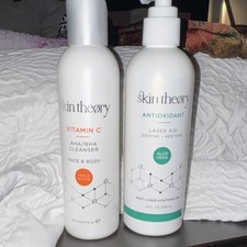 Skin Theory Vitamin C AHA/BHA Cleanser Gel + Antioxidant Aloe Vera 236ml