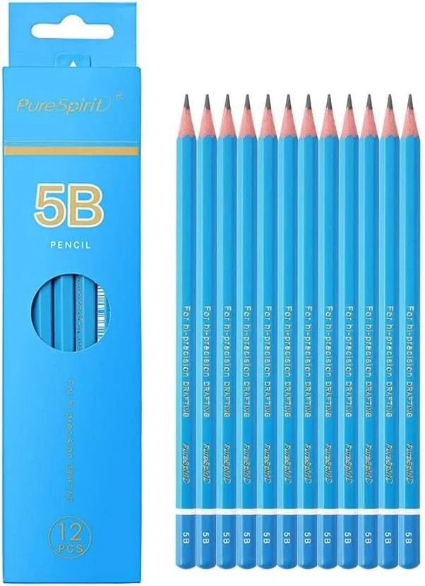 S For Drawing 5b, 12pcs Professional Art Drawing Pencils For
