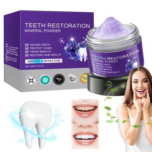 20X Purple Teeth Restoration Mineral Powder,Mineral Tooth Powder,Dental Restorat - Picture 2 of 23