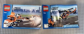 Lego 7686 City Helicopter Transporter. Set Minifigures And Manual