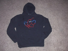 Universal Studios SPIDERMAN black embroidered Hoodie Sweatshirt Women's Small