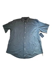 George Men's Casual Blue Button Down Collared Shirt