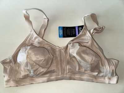 Bali Classic Support Wirefree Cool Comfort Bra Nude 36C Beige Sateen NWT