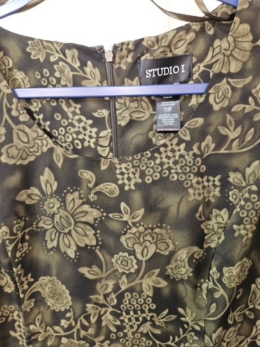 Studio 1 Women's Midi Sleeveless Dress Size 16R Excellent Condition - Picture 8 of 10