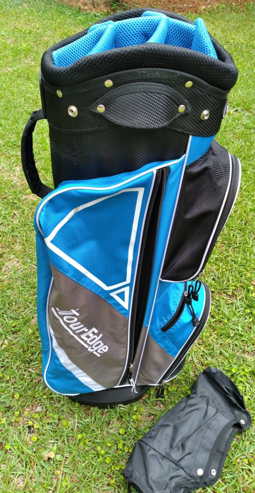 Cart Bag - 7 Way 6 Pockets W/cover Blue / Black