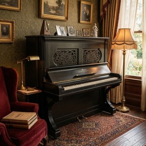 Steinway & Sons Upright Piano – Satin Black