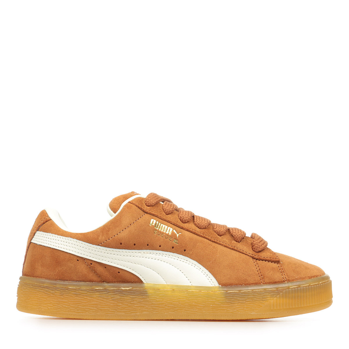 Chaussures Baskets PUMA unisexe Suede XL Orange Cuir Lacets