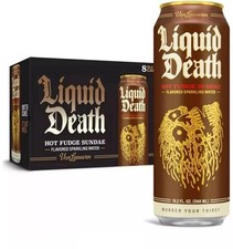 Liquid Death X Van Leeuwen Hot Fudge Sundae Sparkling Water 8-pack