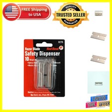 Single Edge Razor Blades - 10 Pack Safety Dispenser for Smooth Shaving