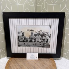 1961 NY Yankees Infield Signed Skowron Richardson Kubek Boyer Framed