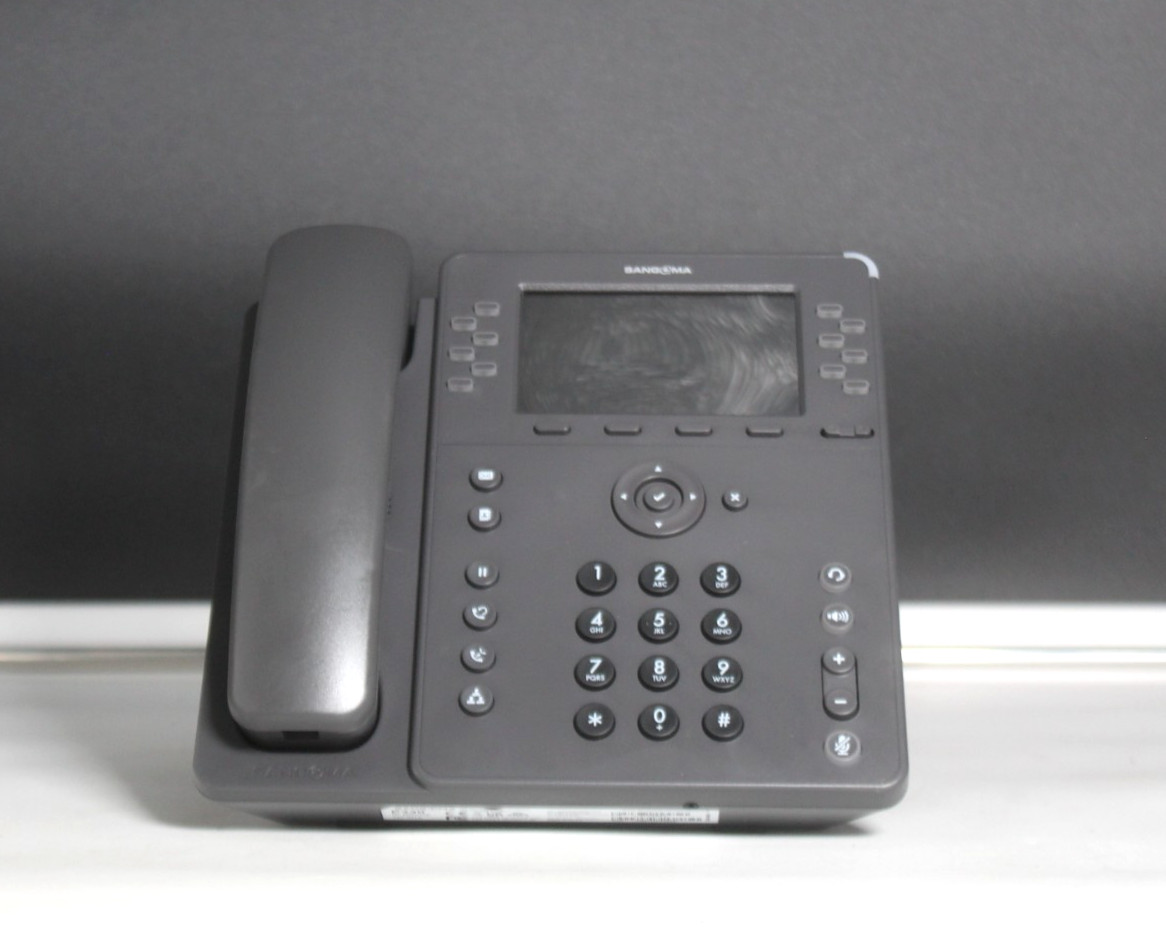 Sangoma P330 IP VoIP 12-Line HD Voice Gigabit Office Phone w/ Handset & Stand