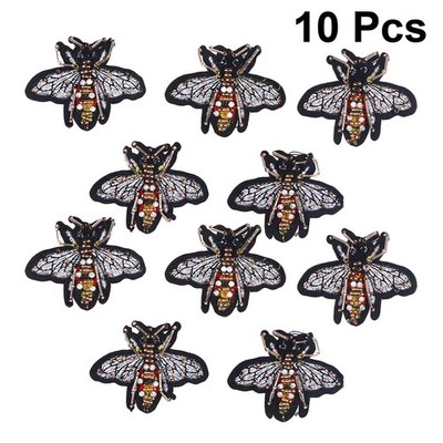  10 Pcs Diy-kleiderflicken Bienen Aufnäher Jacke Patches Applikation Aufnähen