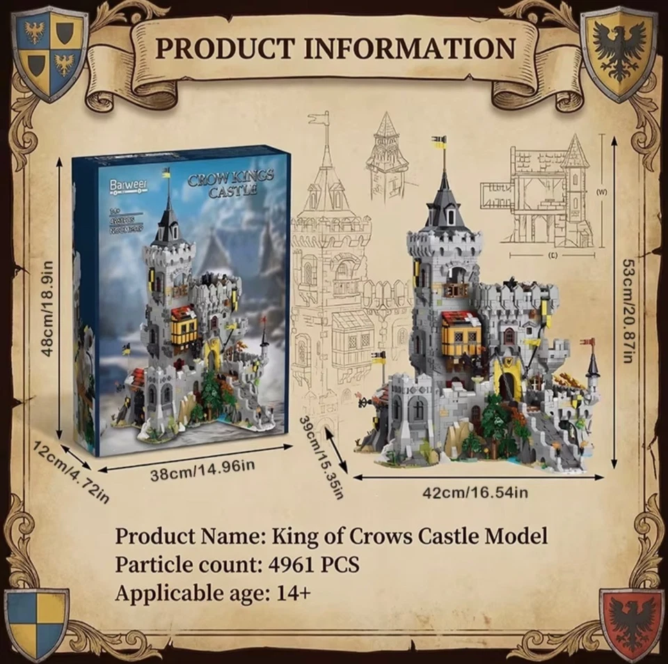 (neu!) Barweer BWR009 Crow King's Castle, 4961 Klemmbausteine - Bild 3 von 4