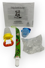 NEW PandaEar 2 Pack Baby Fresh Fruit Food Feeder Grade Soft 5 Piece Set