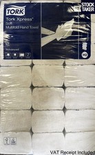 21 Sleeves Tork 120288 Xpress Multifold Hand Towels H2 M-fold White 2-Ply Paper