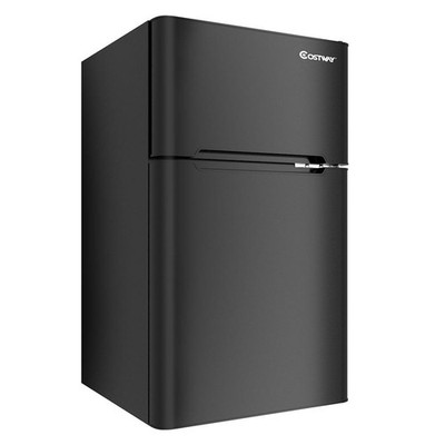 Stainless Steel Refrigerator Small Freezer Cooler Fridge Compact 3.2 cu ft. Unit