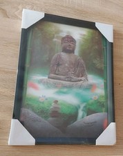Buddha mit  schwarzen Rahmen - Bild 3D - Effekt 