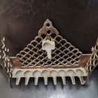 Antique Standing Oil Lamp Menorah Brass Hannukah Judaica 10" Morocco. — photo 4