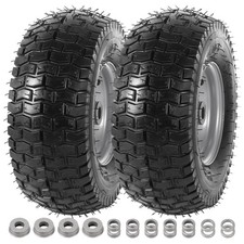 2-Pack 13 x 5.00-6" Tubeless Lawn Mower Tire  Wheel Assemblies for Heavy Loads