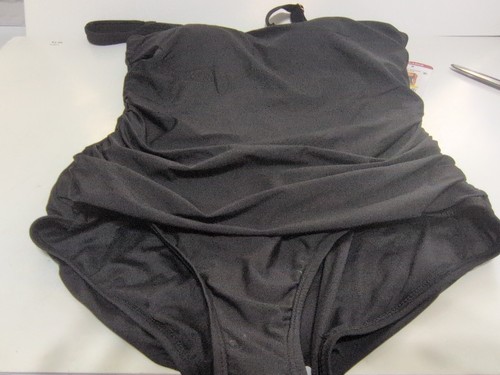 Anne Cole Ladies Size XL Square Neck One Piece Swimsuit Black Bathing Suit Women - Picture 7 of 15