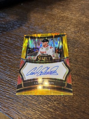 2025 Panini Select NASCAR Carl Edwards Gold Auto /10 Gold Prizm