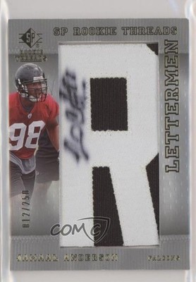 2007 SP Rookie Threads Lettermen 12/250 Jamaal Anderson #120 Auto 0s5