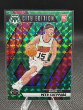 2024-25 Panini Mosaic - City Edition Reed Sheppard #276 Green Mosaic Prizm (RC)