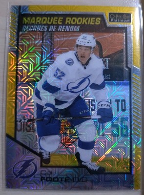 Cal Foote Yellow Traxx RC /249 Tampa Bay Lightning - OPC Platinum 2020-21 NHL