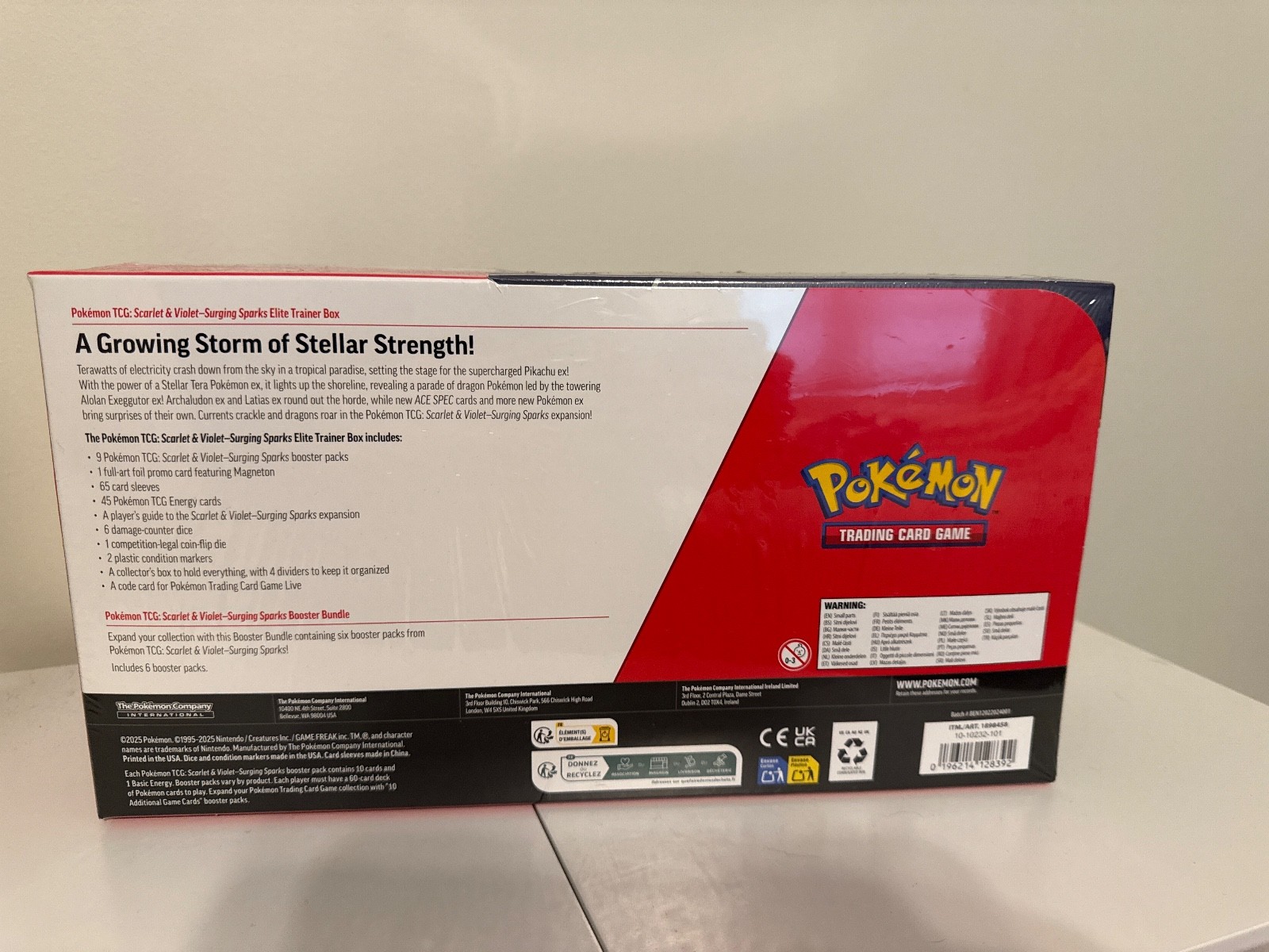 Pokemon TCG Scarlet & Violet Surging Sparks Elite Trainer Box and Booster Bundle