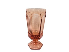 Fostoria Virginia Peach Iced Tea Glass - Vintage 1980's Pink